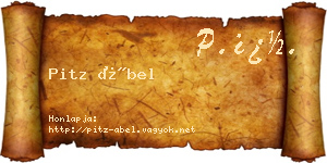 Pitz Ábel névjegykártya